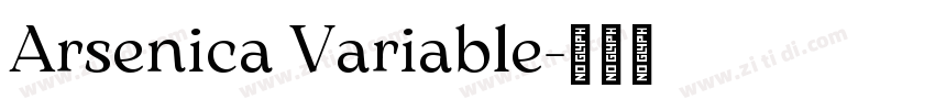 Arsenica Variable字体转换